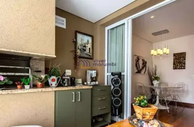 Imóvel mobiliado com varanda gourmet e duas vagas !