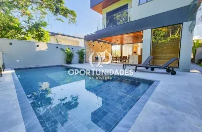 Casa à venda com 6 suítes, 379m² de área construída, em riviera de são lourenço bertioga sp.
