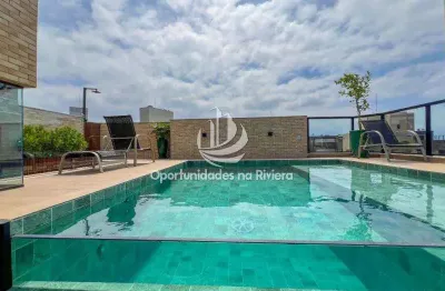 Cobertura luxuosa à venda em riviera de são lourenço - 5 dorms, 3 suítes, vista para o mar