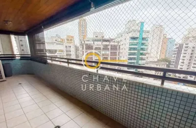 Apartamento com 4 dormitórios para alugar, 214 m² por r$ 18.000,00/mês - boqueirão - santos/sp