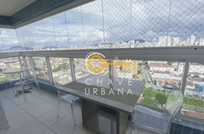 Apartamento com 1 dormitório para alugar, 56 m² por r$ 4.002,00/mês - boqueirão - santos/sp