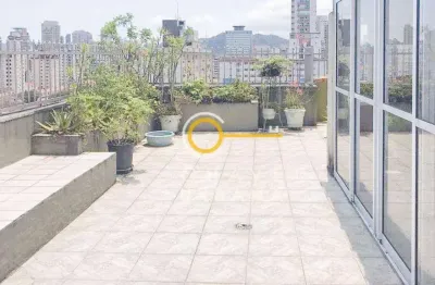 Cobertura com 3 dormitórios à venda, 215 m² por r$ 900.000,00 - boqueirão - santos/sp