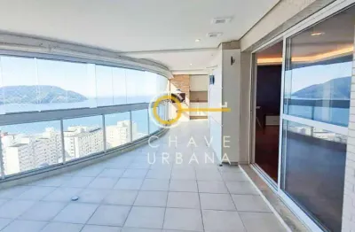 Apartamento com 4 dormitórios para alugar, 204 m² por r$ 20.000,20/mês - embaré - santos/sp
