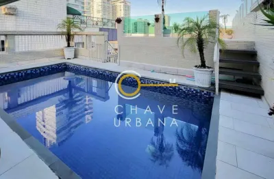 Cobertura com 3 dormitórios à venda, 350 m² por r$ 5.860.000,00 - aparecida - santos/sp