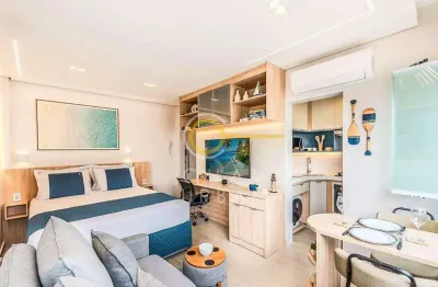 Studio com 1 dormitório, 31 m² - venda por r$ 550.000,00 ou aluguel por r$ 4.500,00/mês - embaré - santos/sp