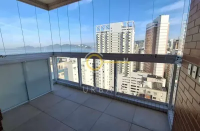 Apartamento com 1 dormitório para alugar, 46 m² por r$ 6.000,20/mês - boqueirão - santos/sp