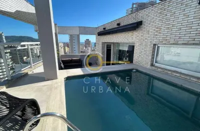 Cobertura com 4 dormitórios à venda, 250 m² por r$ 4.250.000,00 - boqueirão - santos/sp