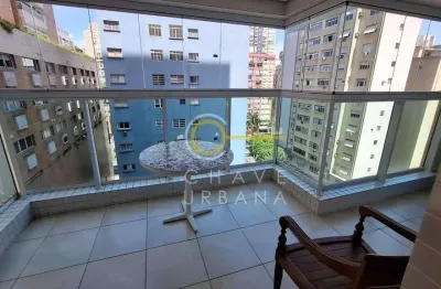 Apartamento com 1 dormitório para alugar, 51 m² por R$ 5.200,20/mês - Gonzaga - Santos/SP