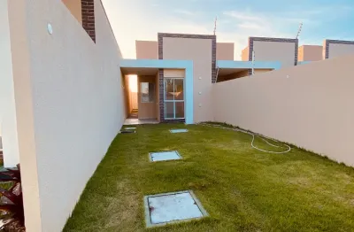 Eusébio casa plana nova com 2 quartos. melhor custo benefício.