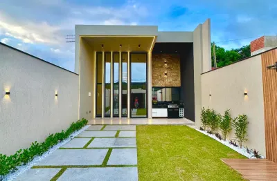 Eusébio - espetacular casa plana com 4 suítes + varanda gourmet