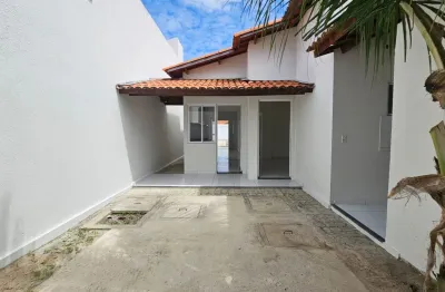 Eusébio - casa plana nova com super lote de 6 x 33m. proxima da ce010.