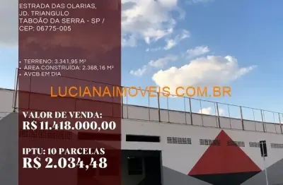 Barracão / Galpão / Depósito à venda na Estrada das Olarias, Jardim Triângulo, Taboão da Serra