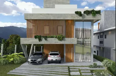 Casa em condomínio fechado com 3 quartos à venda na guaruva, 58, praia das taquaras, balneário camboriú, 339 m2 por r$ 4.060.000