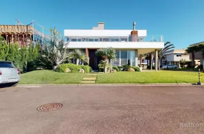 Casa em condomínio fechado com 4 quartos à venda na avenida paraguassu, centro, xangri-lá, 460 m2 por r$ 4.790.000