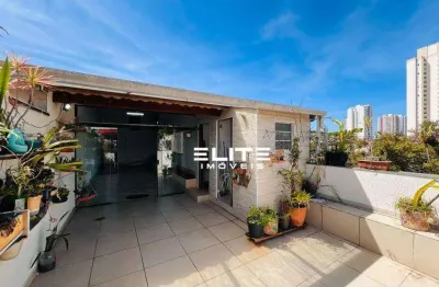 Cobertura com 2 dormitórios à venda, 136 m² por r$ 570.000,00 - vila alzira - santo andré/sp