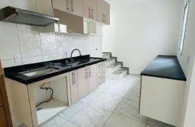 Cobertura com 2 dormitórios para alugar, 96 m² por r$ 2.817,00/mês - vila scarpelli - santo andré/sp