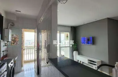 Apartamento com 2 dormitórios para alugar, 57 m² por r$ 3.357,00/mês - campestre - santo andré/sp