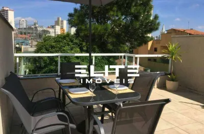 Cobertura com 3 dormitórios 1 suíte à venda, 160 m² por r$ 680.000 - casa branca - santo andré/sp