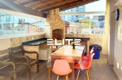 Cobertura com 2 dormitórios à venda, 130 m² por r$ 585.000,00 - vila valparaíso - santo andré/sp