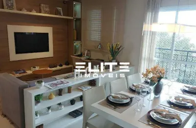 Apartamento com 3 dormitórios à venda, 57 m² por R$ 485.000,00 - Vila Valparaíso - Santo André/SP