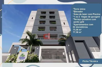 Lindo apto em construção - ótima localização. elevador, varanda gourmet e piscina.