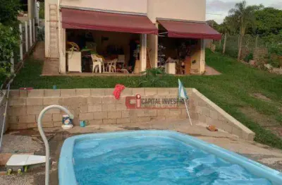 Chácara com 2 dormitórios à venda, 1800 m² por r$ 750.000 - jardim roseira de cima - jaguariúna/sp