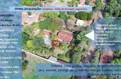 Chácara com 2 dormitórios à venda, 4200 m² por r$ 830.000,00 - bananal - campinas/sp