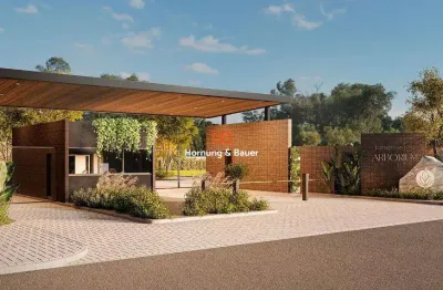 Terrenos à venda no condomínio arborium, em lomba grande
