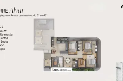 Ibeda - aalto apartamento no tirol sala, cozinha, 1 suite e 2 quartos, lavabo 2v