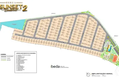 Terreno condominio sunset boulevard ecocil com 300m2 privativos, lazer completo.