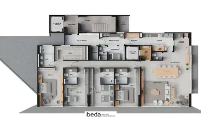 Ibeda - ícone tírol apartamento sala ampla, gourmet, cozinha,  4 suítes, 4 vagas
