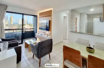Ibeda - apartamento a venda em ponta negra. 2 quartos, vista livre, mobiliado