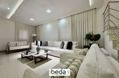 Ibeda - casa duplex a venda em condomínio. sala ampla, 4 suítes, impecável, nova