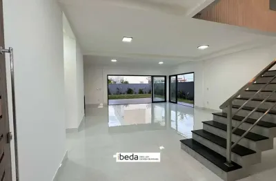 Ibeda - casa alphaville natal - sala dois ambientes, 3 suítes + quarto, 4 vagas