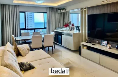 Ibeda - apartamento a venda ponta negra. semi mobiliado. sala, cozinha, 3 suítes