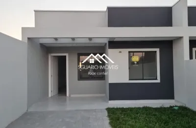 R$ 440 mil - casa nova 70 m², 3 quartos (1 suíte), terreno 180 m² (6 x 30), costeira, araucária/pr.