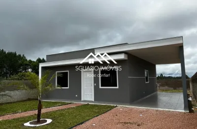 R$ 275 mil - casa 100 m², 3 qts (1 suíte), terreno 360 m², areia branca dos assis, mandirituba/pr.