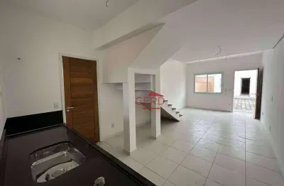 Sobrado novo com 2 dormitórios à venda, 65 m² - chácara rincão - cotia/sp