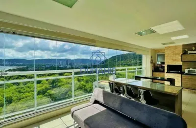 Lindo apartamento na praia da enseada maravilhosa vista para o mar e montanha.