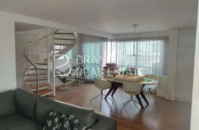 Apartamento duplex á venda em moema, 1 quarto, 2 vagas, andar alto, varanda, piscina