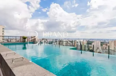 Studio á venda no bairro vila mariana, com 27 m² e piscina com borda infinita.