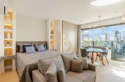 Suíte studio em itaim bibi com 29m² - 1 suíte - cozinha planejada - mobiliado - itaim bibi / sp