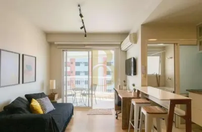 Apartamento mobiliado de 50m²,  para locação próximo a berrini.