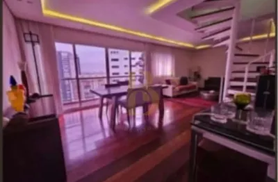 Cobertura duplex para locação com 264m², 3 quartos e 2 vagas no campo belo.