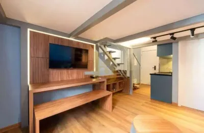 Studio premium com mezanino na vila madalena ? 35m² mobiliado & pronto para morar!