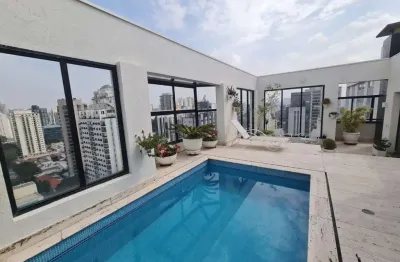 Cobertura com espaço gourmet, linda vista, localizada no campo belo.