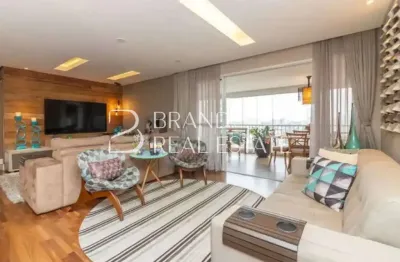 Apartamento com 137m² em Andar Alto, 3 Suítes, Varanda Gourmet