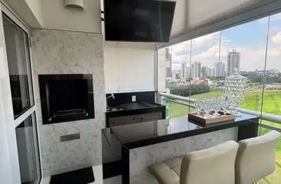 Um lindo lumina gramercy alphaville, semi mobiliado, com 3 quartos, em andar alto e varanda gourmet