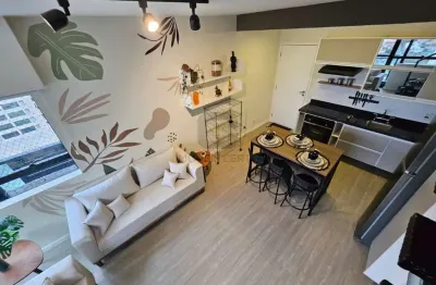 Apartamento duplex para locação aluguel em barueri, a pé da estação de trem, 1 quarto, mobiliado