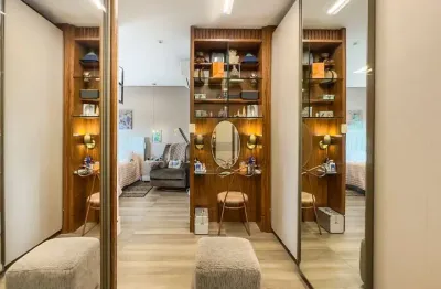 Apartamento a venda em alphaville, andar alto, 4 quartos, 3 vagas, depósito integrado, closet lindo e varanda gourmet